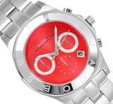 Marc Jacobs Blade Orange Dial Silver Steel Strap Watch for Women - MBM3306