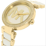 Michael Kors Parker White Dial Two Tone Steel Strap Watch for Women - MK6313