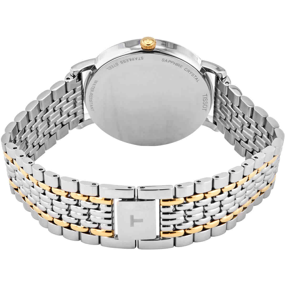 Tissot Everytime Medium White Dial Two Tone Mesh Bracelet Watch For Men - T109.410.22.033.00