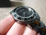 Marc Jacobs Black Dial Black Ceramic Strap Watch for Women - MBM9501