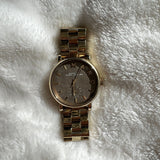 Marc Jacobs Baker Brown Dial Gold Steel Strap Watch for Women - MBM8631