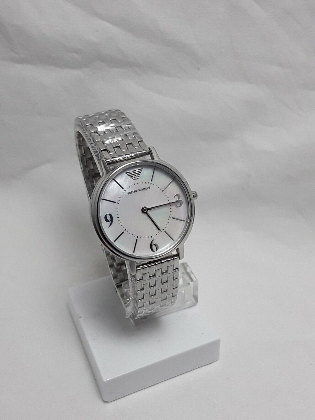 Emporio Armani Kappa Mother of Pearl Dial Silver Steel Watch For Women - AR2507