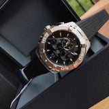 Tag Heuer Aquaracer Chronograph Black Dial Black Rubber Strap Watch for Men - CAY1110.FT6041