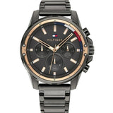 Tommy Hilfiger Mason Grey Dial Grey Steel Strap Watch for Men - 1791790