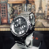 Guess Sassy Multifunction Quartz Silver Dial Silver Steel Strap Watch For Women - W0705L1