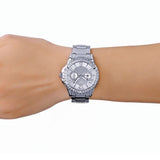Guess Sassy Multifunction Quartz Silver Dial Silver Steel Strap Watch For Women - W0705L1