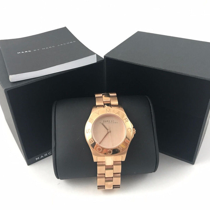 Marc Jacobs Blade Rose Gold Dial Rose Gold Steel Strap Watch for Women - MBM3127