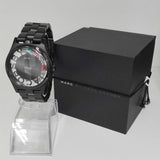 Marc Jacobs Henry Skeleton Black Dial Black Steel Strap Watch for Women - MBM3265