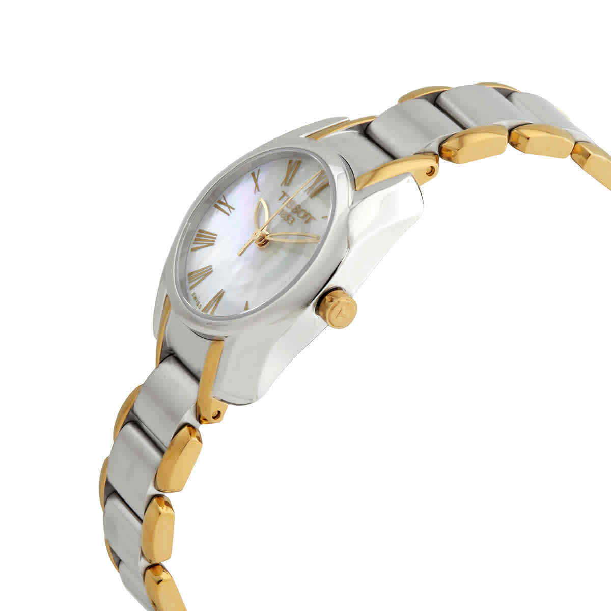 Tissot T Wave Mother of Pearl Dial Two Tone Steel Strap Watch for Women - T023.210.22.117.00