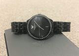 Emporio Armani Ceramica Crystals Black Dial Black Ceramic Strap Watch For Women - AR1478