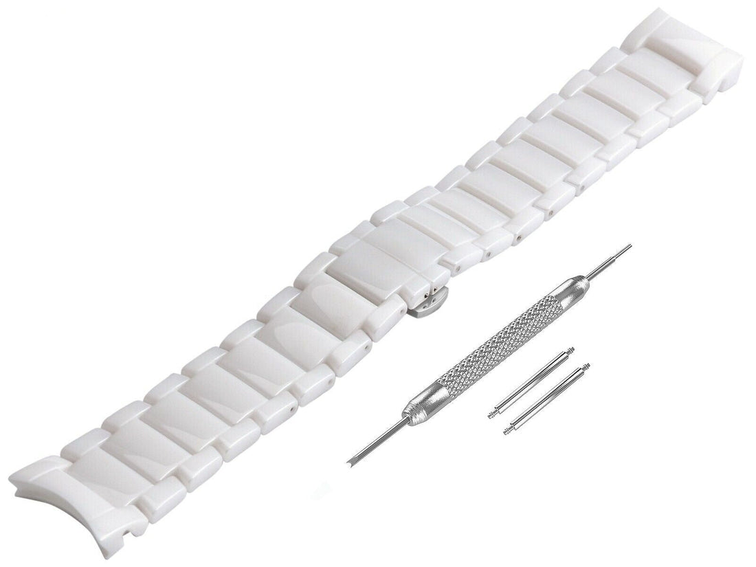 Emporio Armani Ceramica Chronograph White Dial White Strap Watch For Men - AR1453