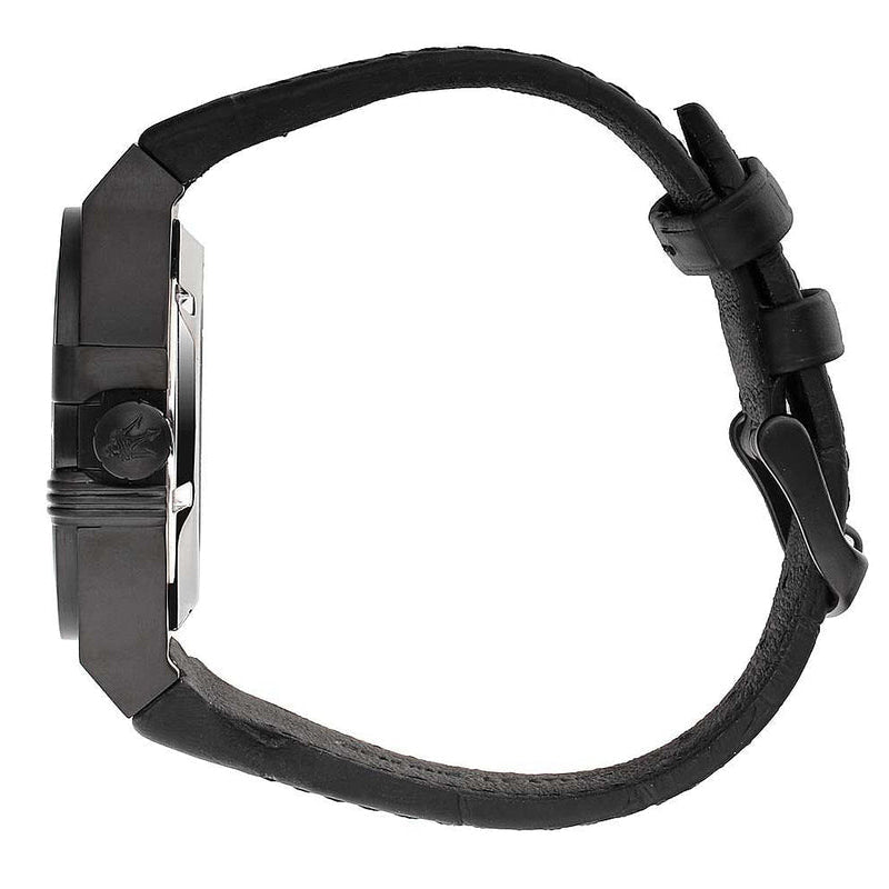 Maserati Automatic Skeleton Black Dial Black Leather Strap Watch For Men - R8821108021