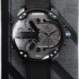 Diesel Mr Daddy 2.0 Chronograph Grey Dial Black Nylon Strap Watch For Men - DZ7420