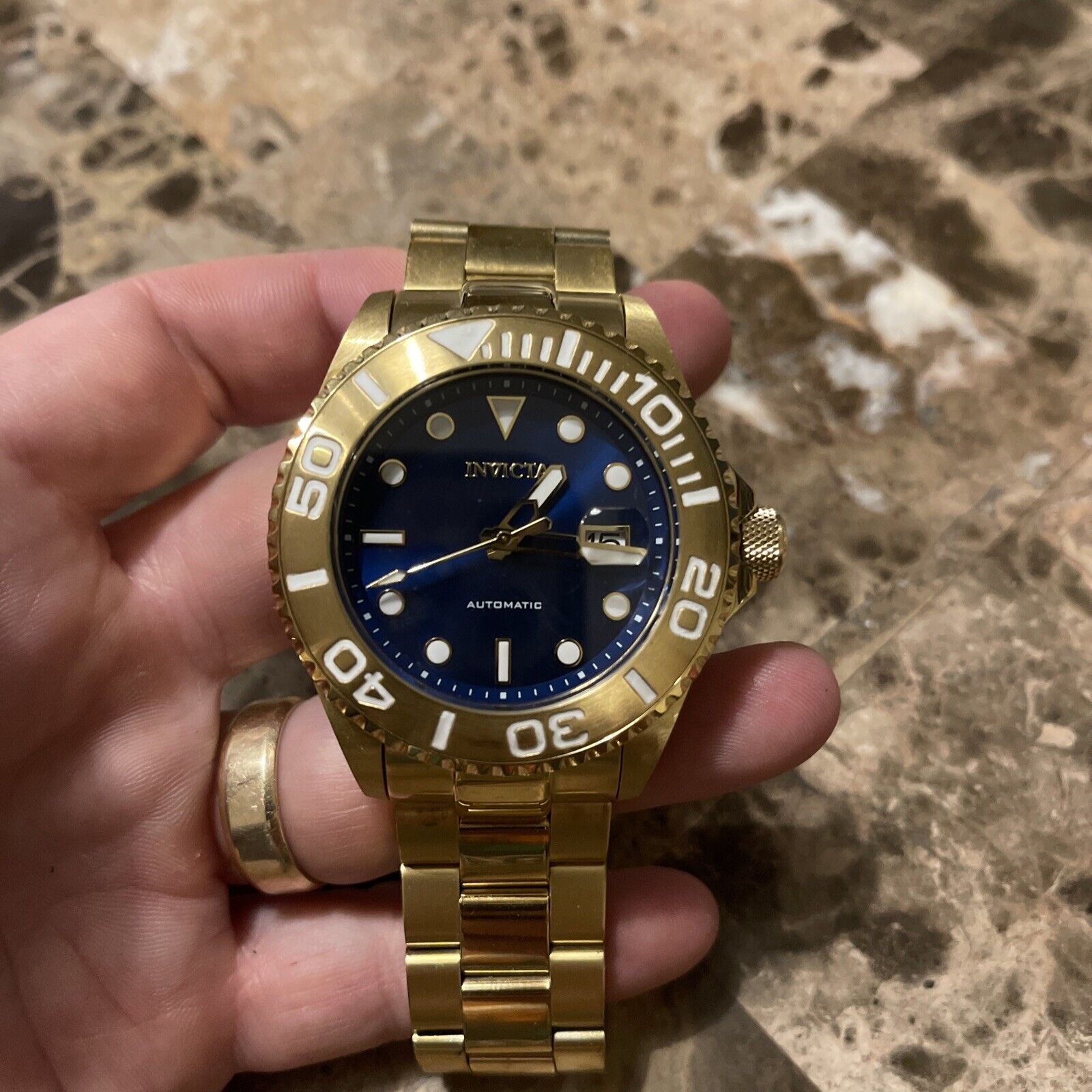 Marc Jacobs Amy Green Dial Gold Steel Strap Watch for Women - MBM8619