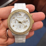 Michael Kors Runway White Dial White Steel Strap Watch for Women - MK5237