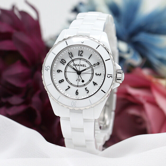Chanel J12 Quartz White Dial White Steel Strap Watch for Women - J12 H5698