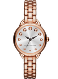 Marc Jacobs Betty White Dial Rose Gold Steel Strap Watch for Women - MJ3496