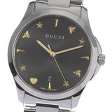 Gucci G Timeless Black Dial Silver Steel Strap Watch For Women - YA1264029