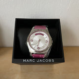 Marc Jacobs Baby Dave Silver Dial Purple Leather Strap Watch for Women - MBM1262