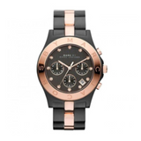 Marc Jacobs Blade Chronograph Grey Dial Two Tone Steel Strap Watch for Women - MBM3180
