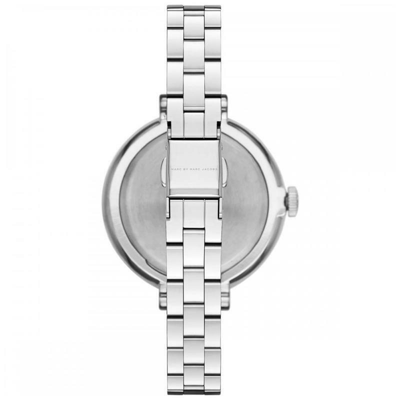 Marc Jacobs Sally Orange Dial Silver Steel Strap Watch for Women - MBM3365