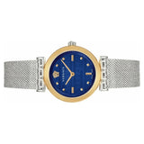 Versace Meander Blue Dial Silver Mesh Bracelet Watch for Women - VELW00520