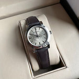 Burberry The City Beige Dial Brown Leather Strap Watch for Women - BU9208