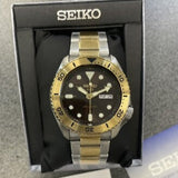 Seiko 5 Sports Automatic Brown Dial Two Tone Steel Strap Watch For Men - SRPK24