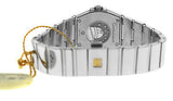 Omega Constellation Quartz Diamonds Silver Dial Silver Steel Strap Watch for Women - 123.15.27.60.55.004