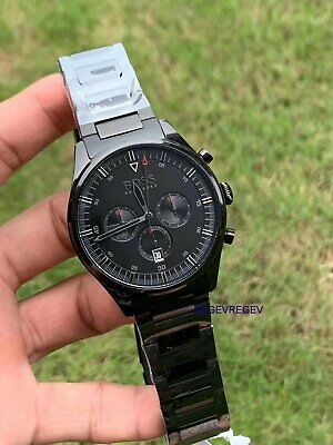 Hugo Boss Pioneer Black Dial Black Steel Strap Watch for Men - 1513714