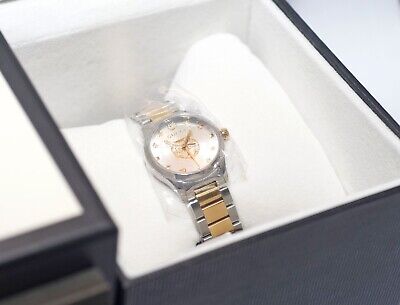 Gucci G Timeless Quartz Silver Dial Two Tone Steel Strap Watch For Women - YA126596