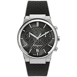 Salvatore Ferragamo Sapphire Chrono Black Dial Black Silicone Strap Watch for Men - SFME00121