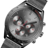 Hugo Boss Talent Gunmetal Dial Grey Mesh Bracelet Watch for Men - 1513637