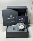 Tag Heuer Aquaracer Quartz White Dial Silver Steel Strap Watch for Men - WBD1111.BA0928