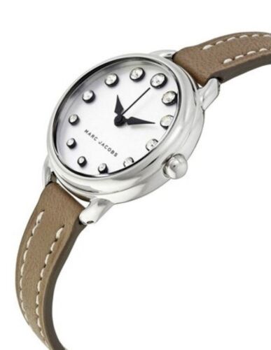 Marc Jacobs Betty White Dial Brown Leather Strap Watch for Women - MJ1480