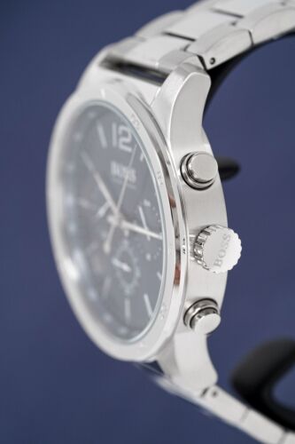 Hugo Boss Professional Chronograph Blue Dial Silver Steel Strap Watch for Men - 1513527