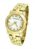 Marc Jacobs Mini Amy White Dial Gold Steel Strap Watch for Women - MBM3057