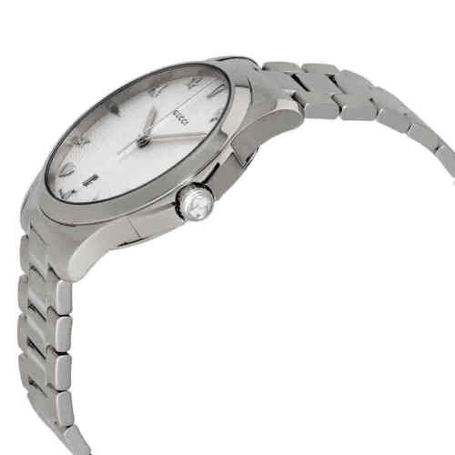 Gucci G Timeless Silver Dial Silver Steel Strap Watch For Women - YA1264028