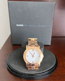 Marc Jacobs Amy White Dial Rose Gold Stainless Steel Strap Watch for Women - MBM3077