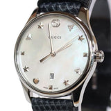 Gucci G-Timeless Signature Mother of Pearl Star Dial Blue Watch For Women - YA126588
