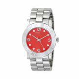 Marc Jacobs Amy Red Dial Silver Steel Strap Watch for Women - MBM3302