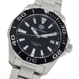 Tag Heuer Aquaracer Black Dial Silver Steel Strap Watch for Men - WAY111A.BA0928