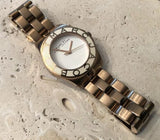 Marc Jacobs Amy White Dial Gold Steel Strap Watch for Women - MBM3051