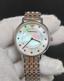 Emporio Armani Dress Analog Mother of Pearl Dial Two Tone Steel Strap Watch For Women - AR2515