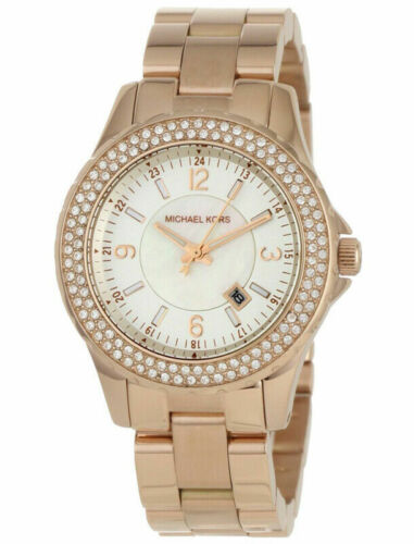 Michael Kors Tibby Three Hand Gold Dial Gold Steel Strap Watch For Women - MK6879