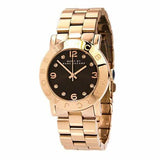 Marc Jacobs Amy Brown Dial Rose Gold Steel Strap Watch for Women - MBM3167