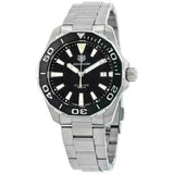 Tag Heuer Aquaracer Black Dial Silver Steel Strap Watch for Men - WAY111A.BA0928