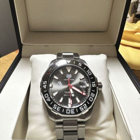 Tag Heuer Aquaracer Calibre 5 Premiere League Edition Black Dial Silver Stainless Steel Watch for Men - WAY201D.BA0927
