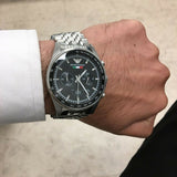 Emporio Armani Team Italia Chronograph Black Dial Silver Steel Strap Watch For Men - AR5983