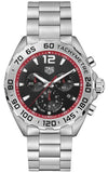 Tag Heuer Formula 1 Chronograph Black Dial Silver Steel Strap Watch for Men - CAZ101Y.BA0842